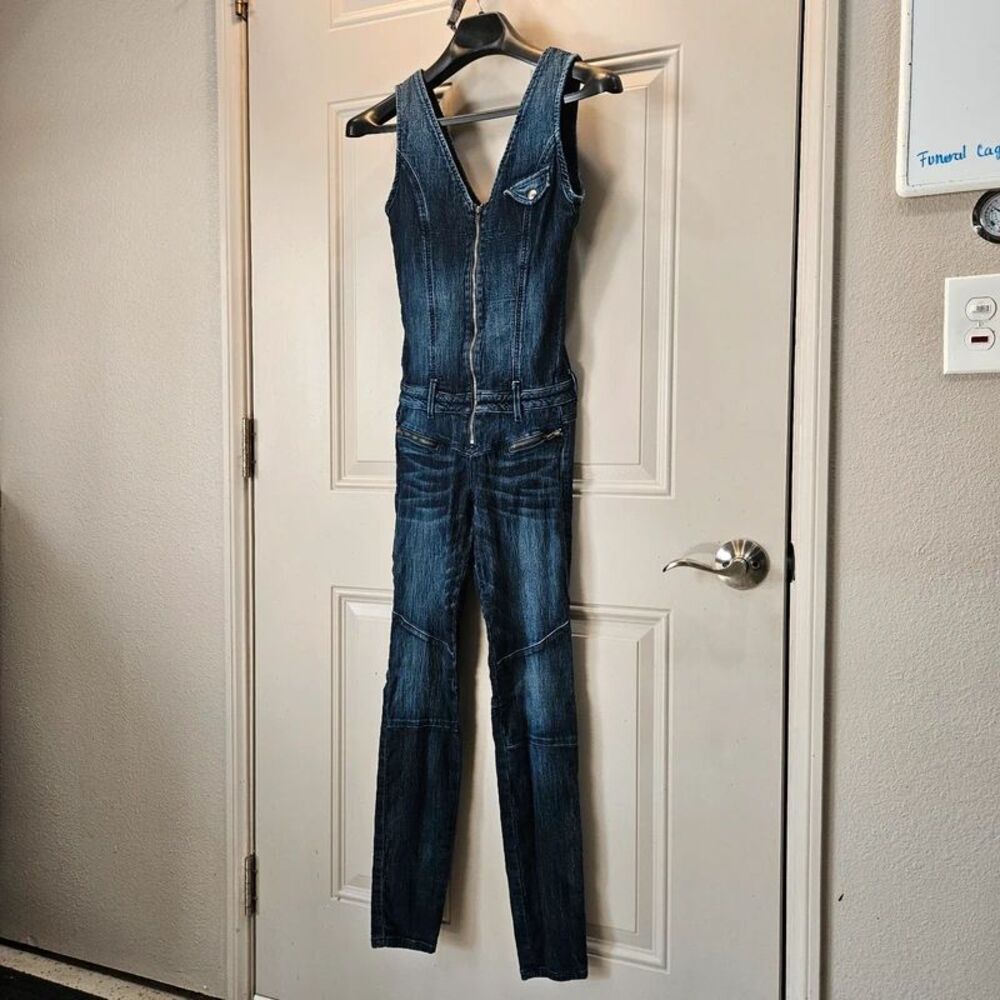Y2K gas Los Angeles denim jumpsuit size small